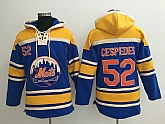 New York Mets #52 Yoenis Cespedes Blue Sawyer Hooded Sweatshirt MLB Hoodie,baseball caps,new era cap wholesale,wholesale hats